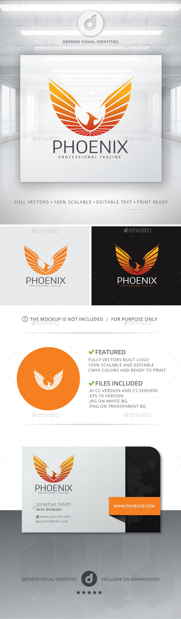 GraphicRiver Phoenix Logo 11128970 GraphicRiver Phoenix Logo 11128970