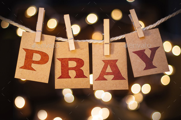 Pray Concept Clipped Cards and Lights (Misc) Photo Download