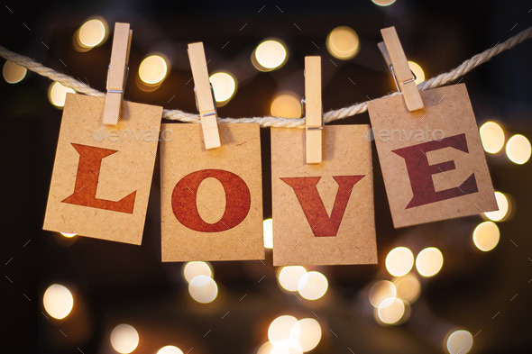 Love Concept Clipped Cards and Lights (Misc) Photo Download