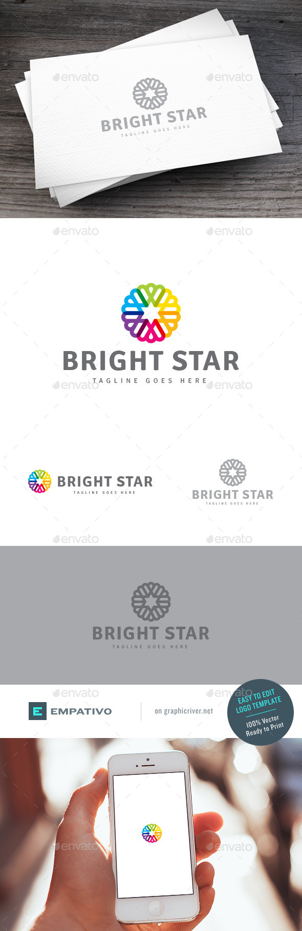 GraphicRiver Bright Star Logo Template 11131367 GraphicRiver Bright Star Logo Template 11131367