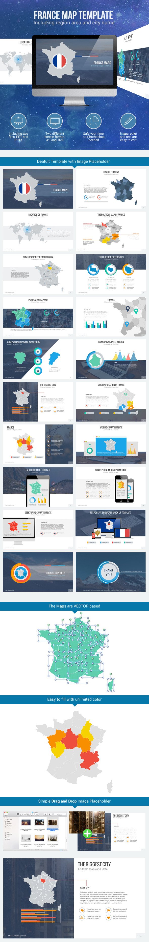 GraphicRiver France Map Editable Map Presentation 11132267 GraphicRiver France Map Editable Map Presentation 11132267
