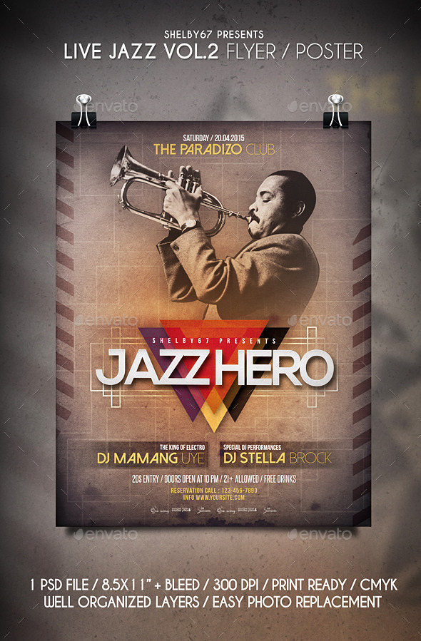 GraphicRiver Live Jazz Flyer Poster Vol.2 11136881 GraphicRiver Live Jazz Flyer Poster Vol.2 11136881