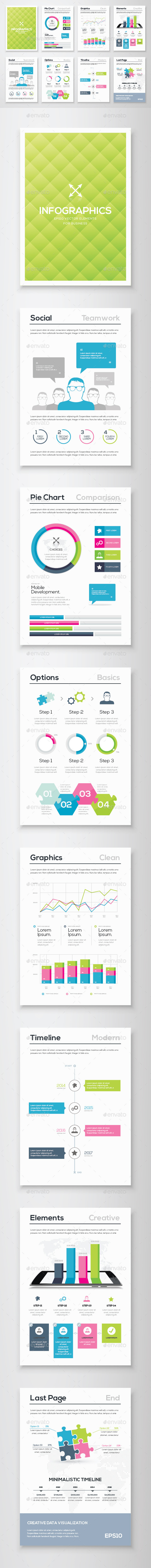 Infographic Brochure Vector Elements Kit 12