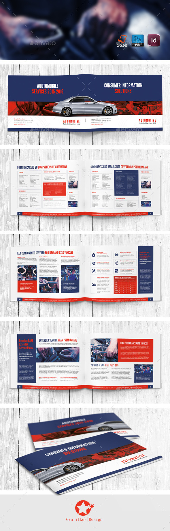 Automobile Service Brochure Templates (Corporate)