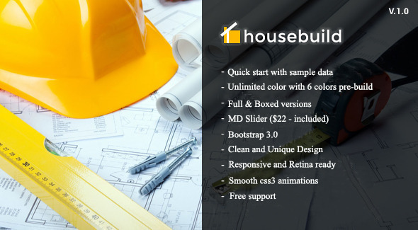 Housebuild - Construction Drupal Theme