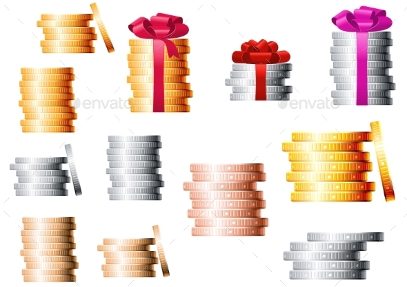 GraphicRiver Coin Stacks 11139876 GraphicRiver Coin Stacks 11139876