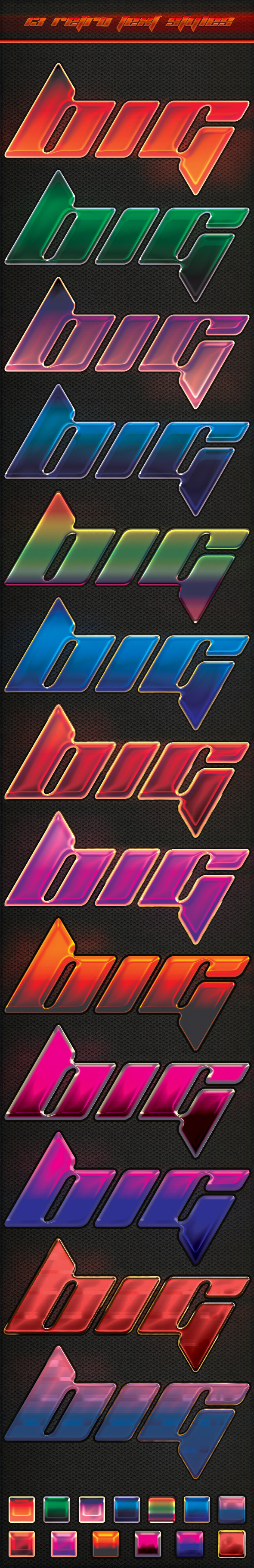 GraphicRiver 13 Retro Text Styles 11140205 GraphicRiver 13 Retro Text Styles 11140205