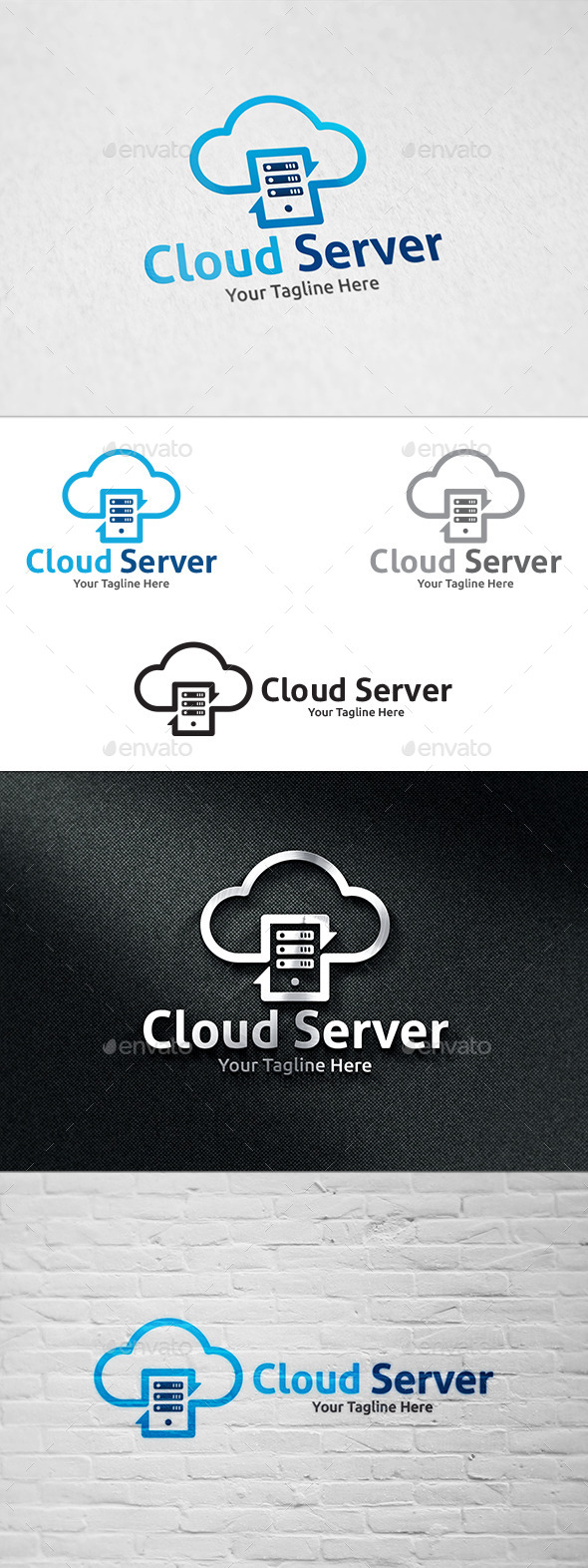 GraphicRiver Cloud Server Logo Template 11144193 GraphicRiver Cloud Server Logo Template 11144193
