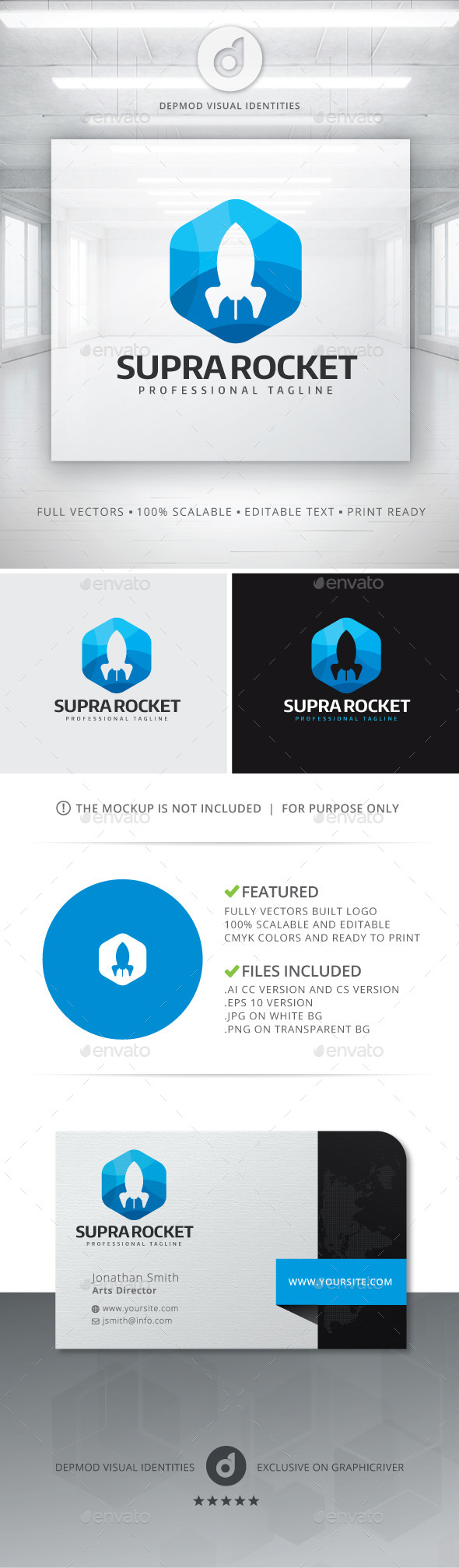 GraphicRiver Supra Rocket Logo 11144624 GraphicRiver Supra Rocket Logo 11144624
