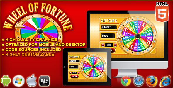CodeCanyon Wheel of Fortune HTML5 Casino Game 11146232 CodeCanyon Wheel of Fortune HTML5 Casino Game 11146232