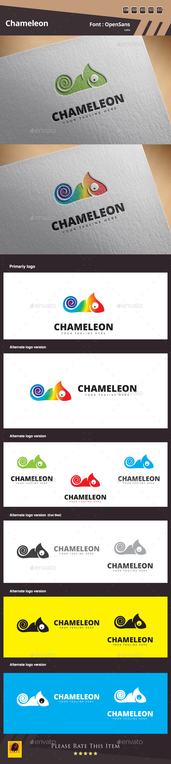 GraphicRiver Chameleon Logo Template 11146236 GraphicRiver Chameleon Logo Template 11146236