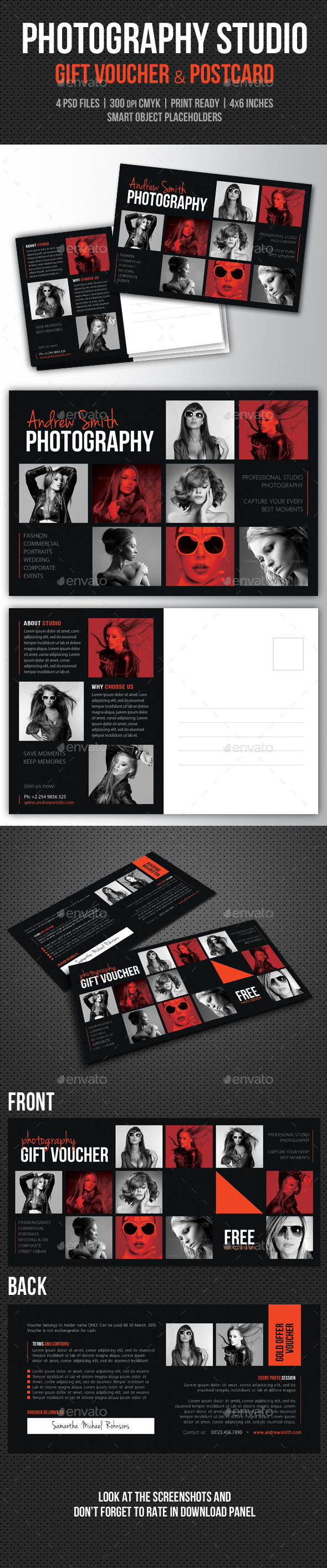 GraphicRiver Photography Studio Gift Voucher and Postcard 11148635 GraphicRiver Photography Studio Gift Voucher and Postcard 11148635