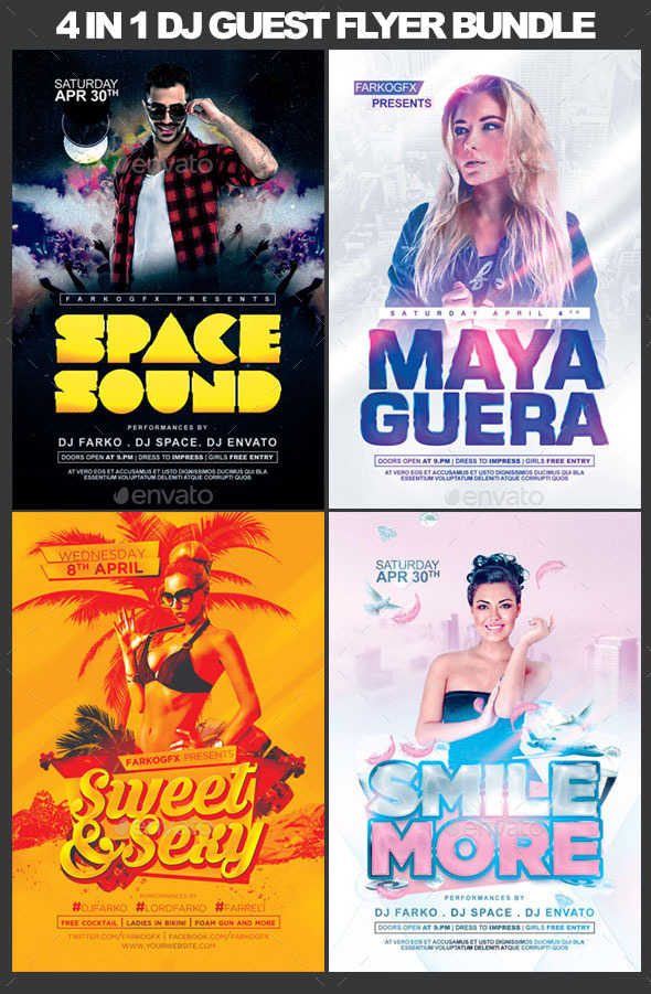 GraphicRiver Dj Guest Flyer Bundle 11148723 GraphicRiver Dj Guest Flyer Bundle 11148723