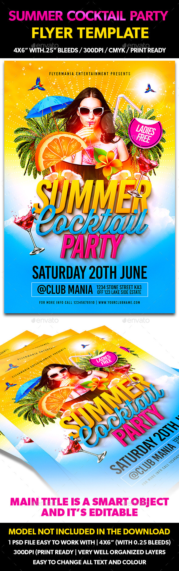 GraphicRiver Summer Cocktail Party Flyer Template 11149492 GraphicRiver Summer Cocktail Party Flyer Template 11149492