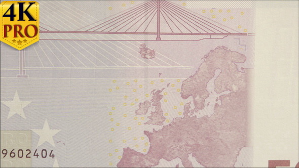 The Upper Right Detail of the 500 Euro Bill The Upper Right Detail of the 500 Euro Bill