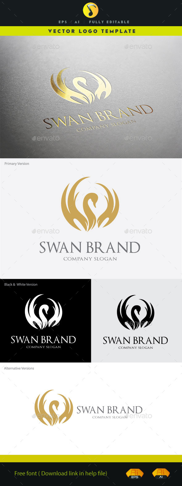 GraphicRiver Swan Brand 11152677 GraphicRiver Swan Brand 11152677
