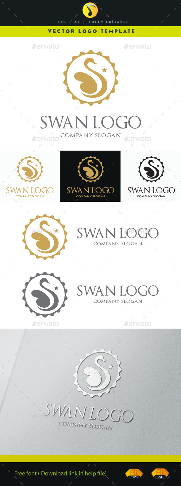 GraphicRiver Swan Logo 11152691 GraphicRiver Swan Logo 11152691