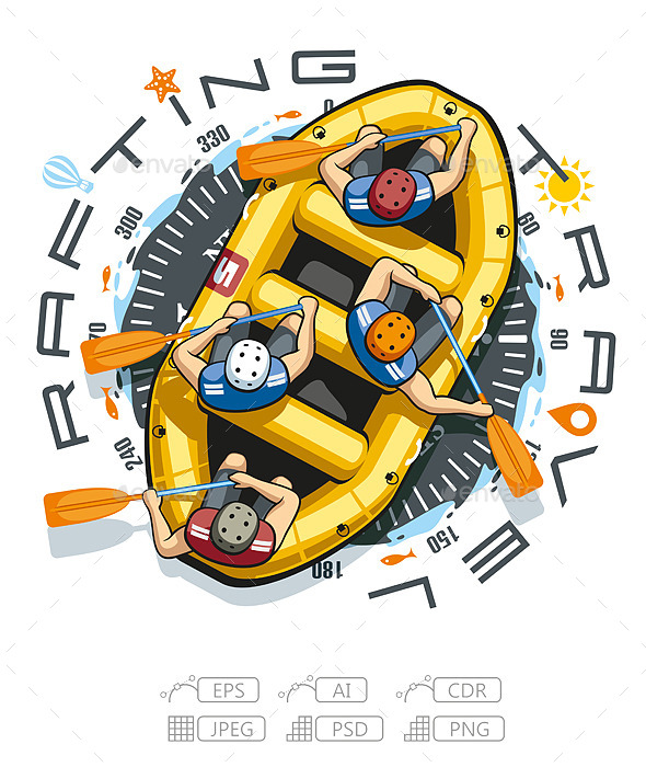 GraphicRiver Rafting Travel Boat 11153557 GraphicRiver Rafting Travel Boat 11153557