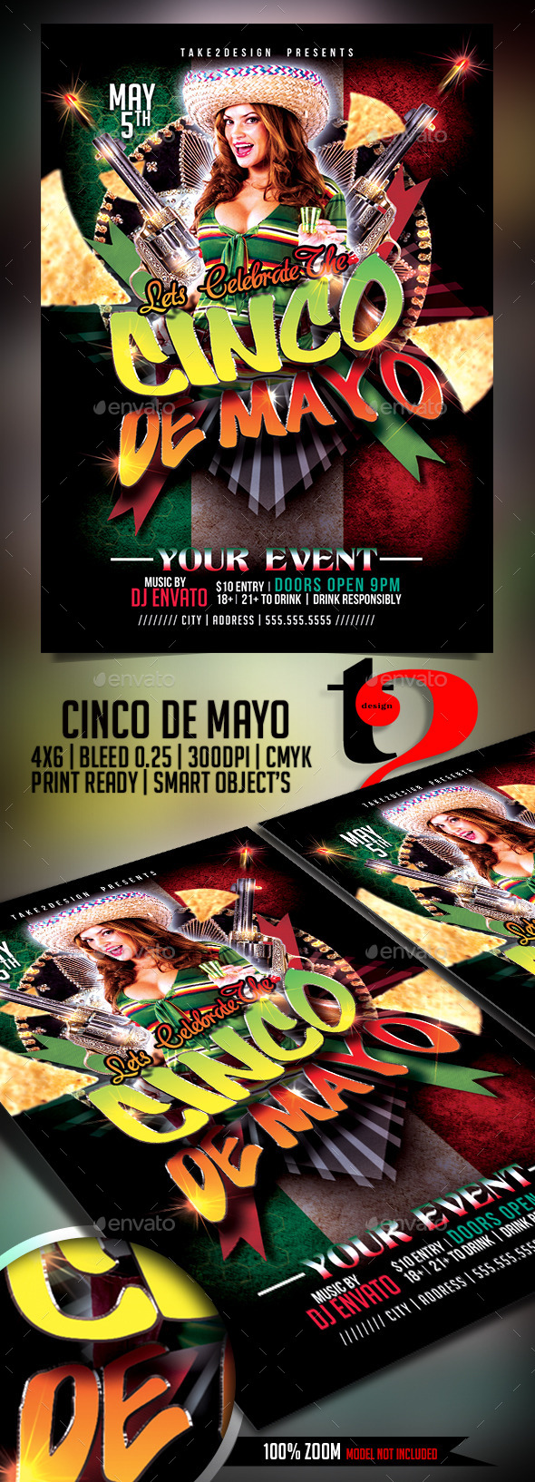 Cinco de Mayo Flyer Template (Clubs & Parties)