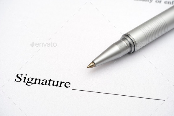 Contract ready for signature (Misc) Photo Download