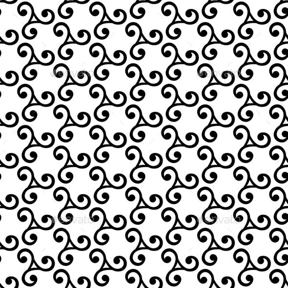 Geometric Abstract Seamless Pattern. Black and White Colors (Misc) Photo Download