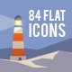 84 Modern Flat Icons