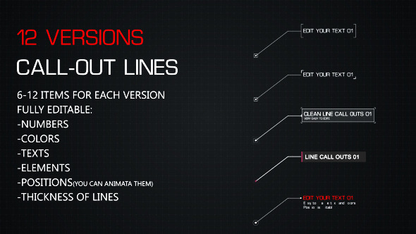 12 Line Call-Outs Pack