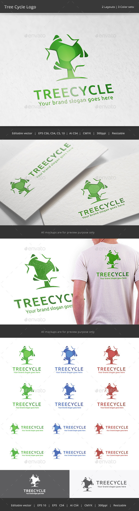 GraphicRiver Tree Recycle Logo 11156746 GraphicRiver Tree Recycle Logo 11156746