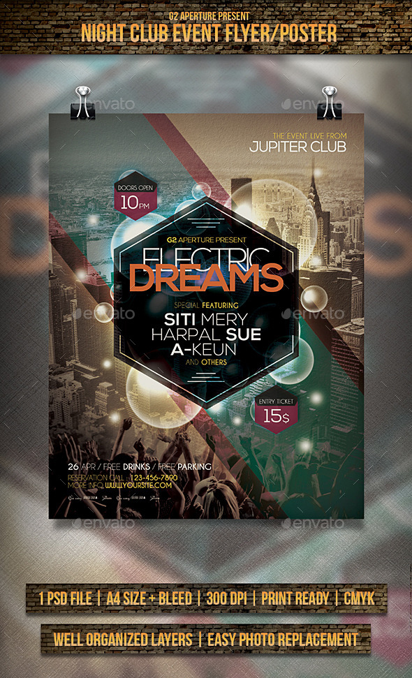 Night Club Event Flyer / Poster (Clubs & Parties)