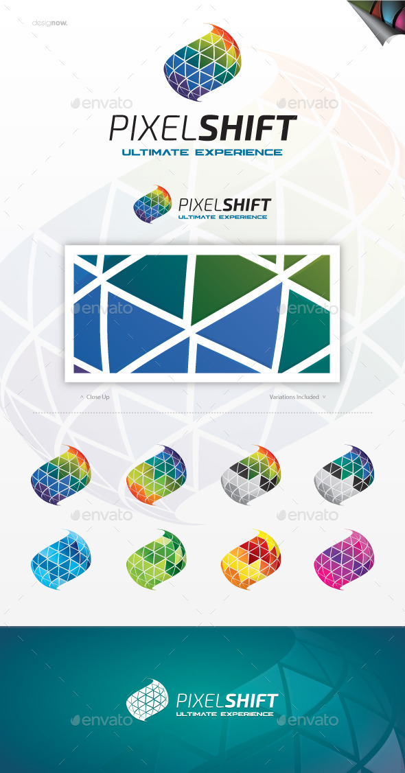 GraphicRiver Pixel Shift Logo 11156804 GraphicRiver Pixel Shift Logo 11156804