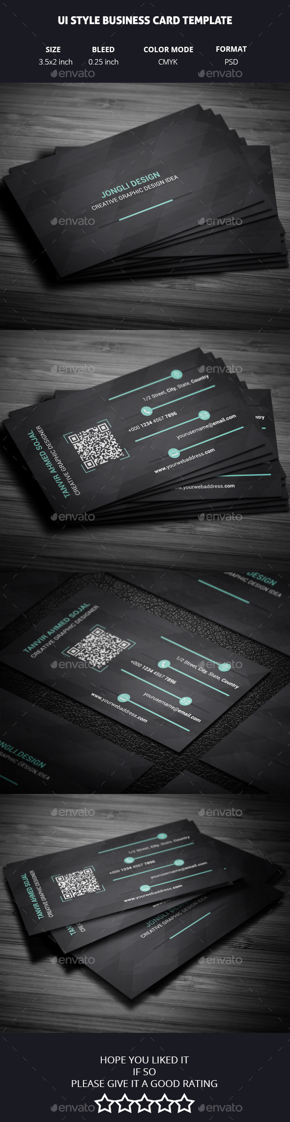 UI Style Business Card Template (Creative)