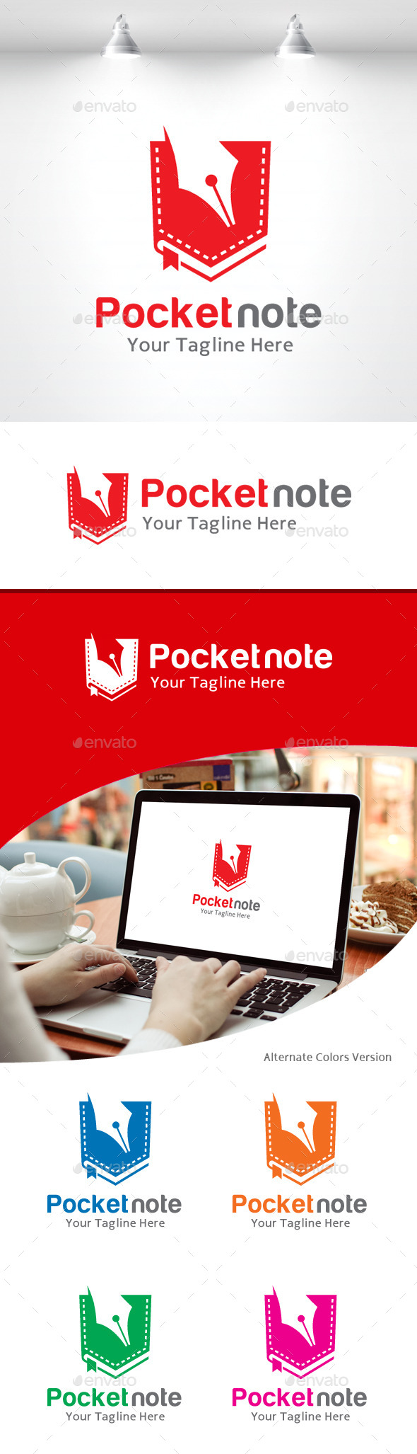 GraphicRiver Pocket Note Logo 11158055 GraphicRiver Pocket Note Logo 11158055
