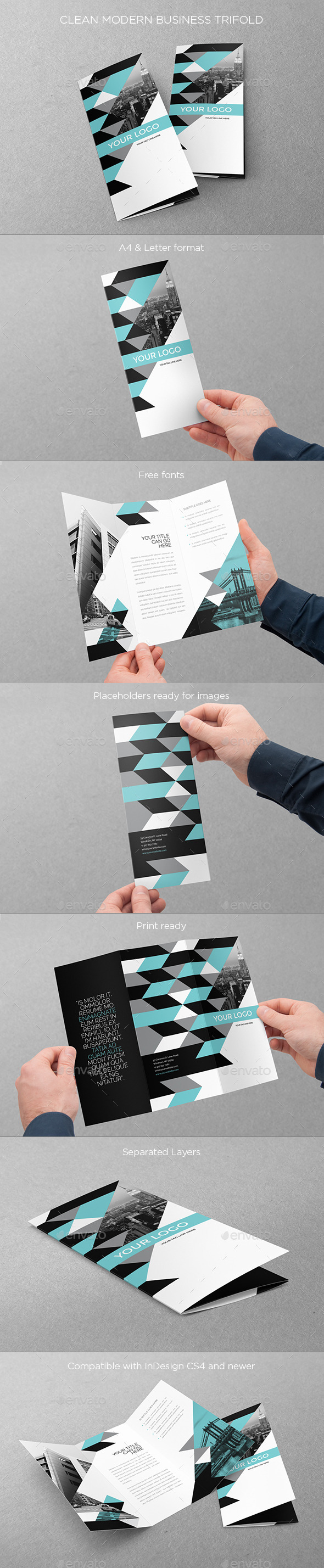 GraphicRiver Clean Modern Business Trifold 11158783 GraphicRiver Clean Modern Business Trifold 11158783