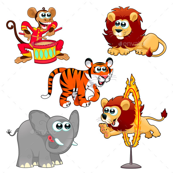 GraphicRiver Circus Animals 11159161 GraphicRiver Circus Animals 11159161