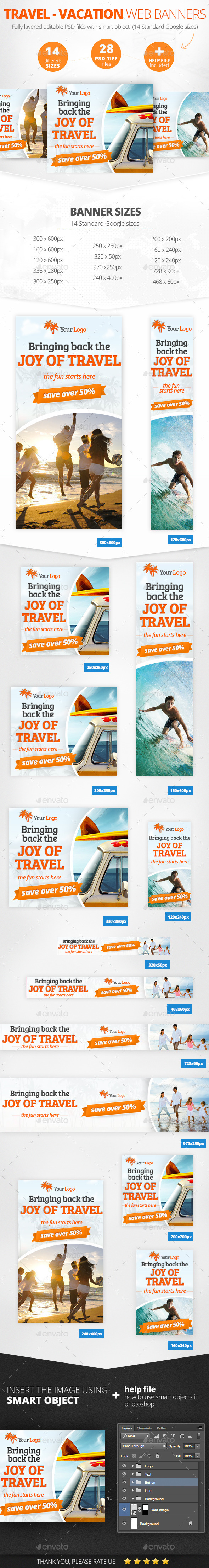 GraphicRiver Travel Vacation Web Banners 11159220 GraphicRiver Travel Vacation Web Banners 11159220