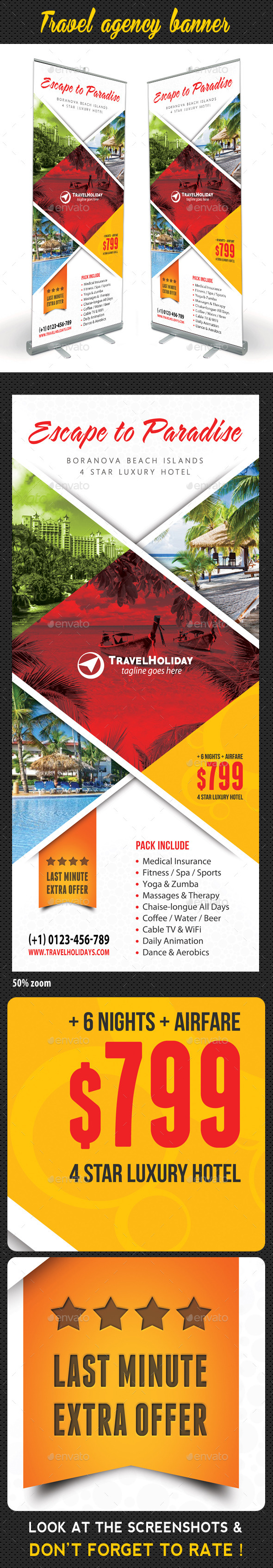 Travel Agency Banner Template 10 (Signage)