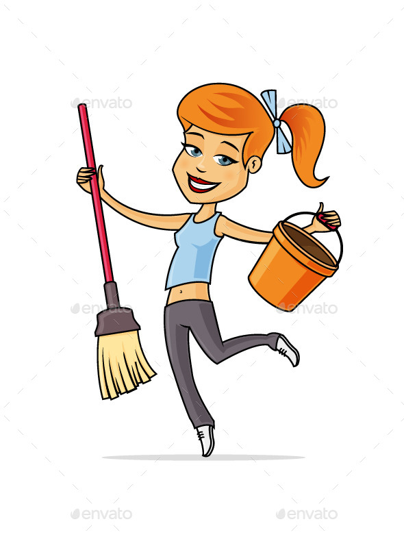 GraphicRiver Cleaning Lady 11160742 GraphicRiver Cleaning Lady 11160742