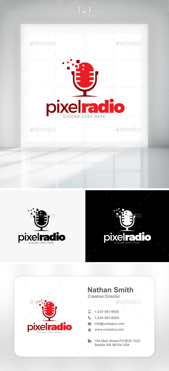 GraphicRiver Pixel Radio Logo 11162207 GraphicRiver Pixel Radio Logo 11162207