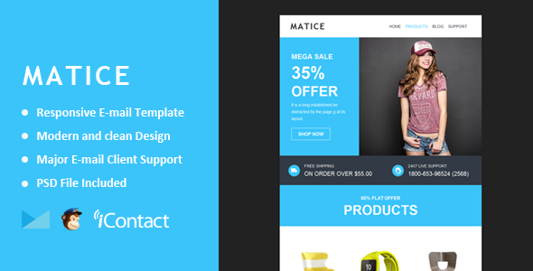 Matice - Responsive E-mail Template + Themebuilder Access