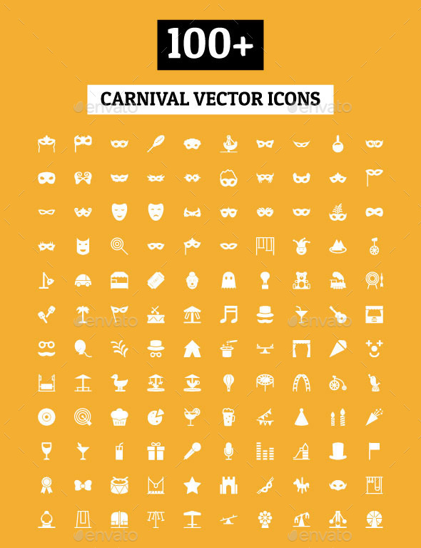 GraphicRiver 100& Carnival Vector Icons 11166064 GraphicRiver 100& Carnival Vector Icons 11166064