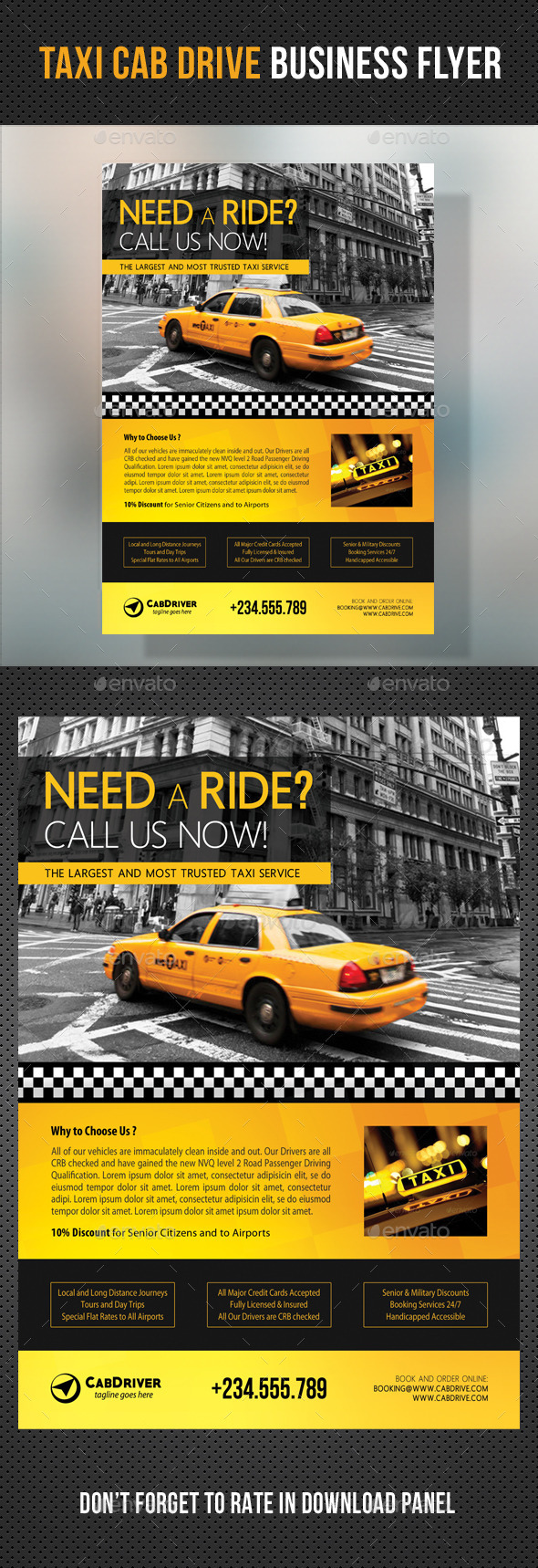 GraphicRiver Taxi Cab Drive Business Flyer V2 11166080 GraphicRiver Taxi Cab Drive Business Flyer V2 11166080