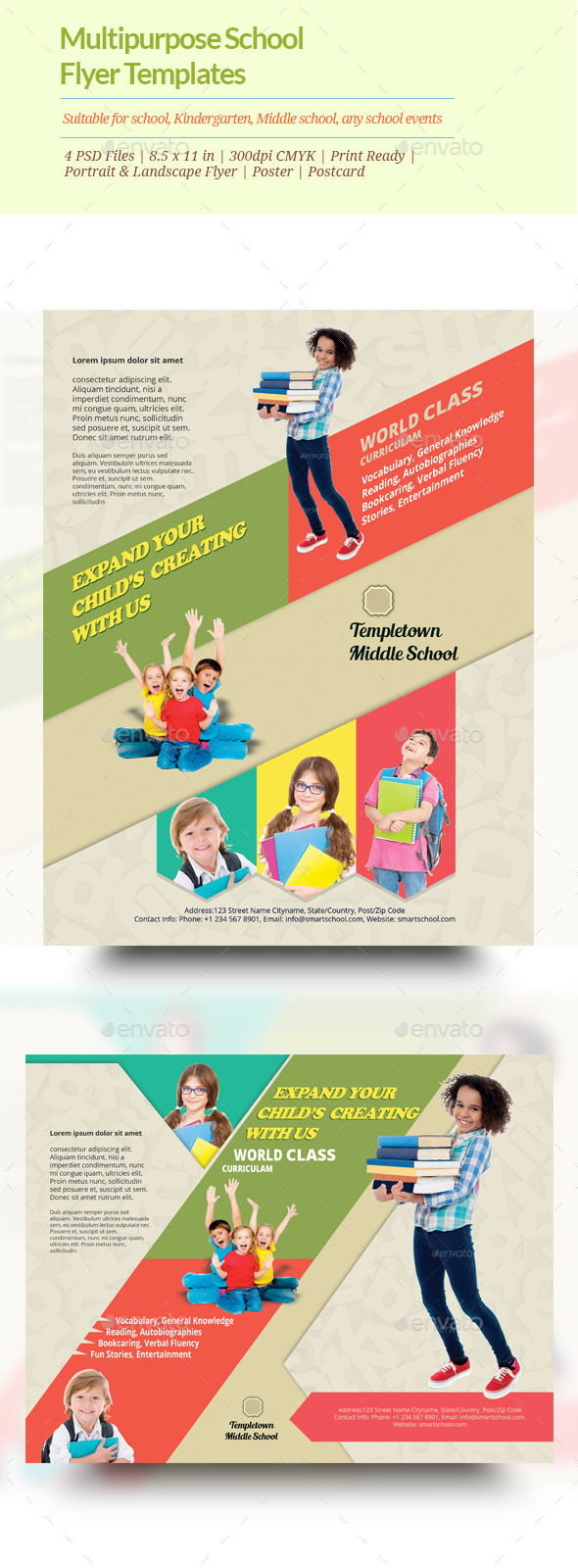 GraphicRiver Multipurpose School Flyer templates 11101778 GraphicRiver Multipurpose School Flyer templates 11101778