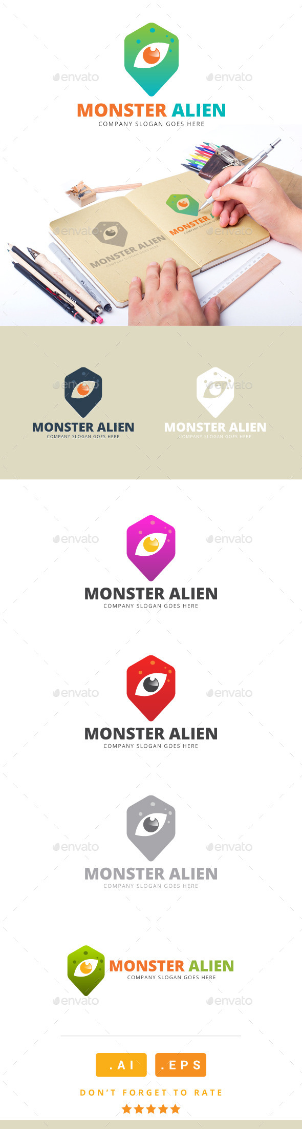 Monster Alien Logo (Logo Templates)