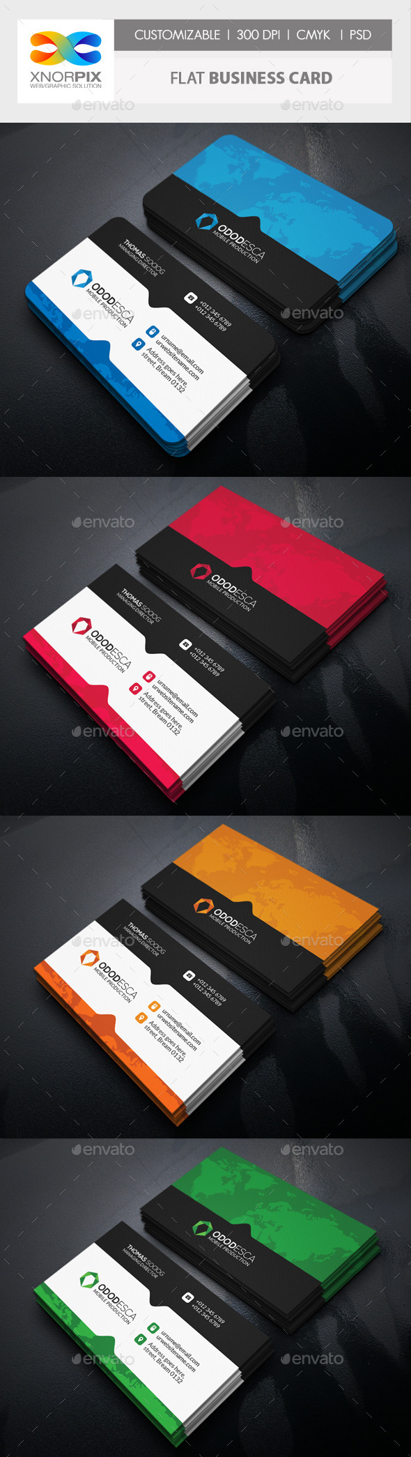 GraphicRiver Flat Business Card 11094149 GraphicRiver Flat Business Card 11094149