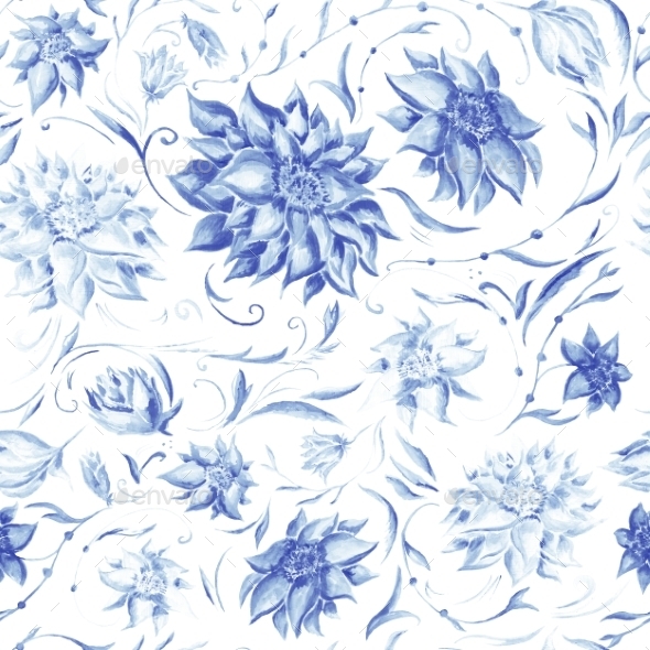 GraphicRiver Elegant Pattern with Indigo Flowers 11169671 GraphicRiver Elegant Pattern with Indigo Flowers 11169671