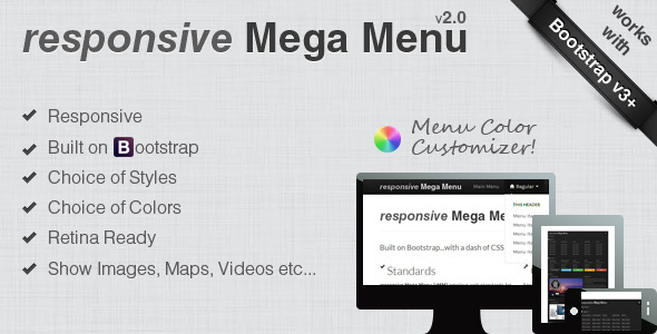 responsive Mega Menu for Bootstrap - CodeCanyon Item for Sale