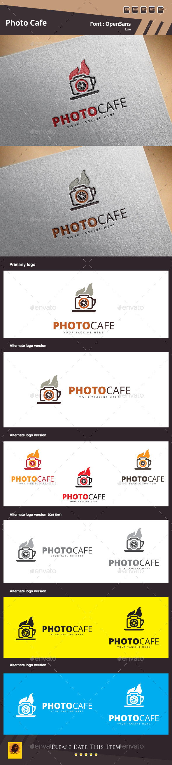 GraphicRiver Photo Cafe Logo Template 11170684 GraphicRiver Photo Cafe Logo Template 11170684