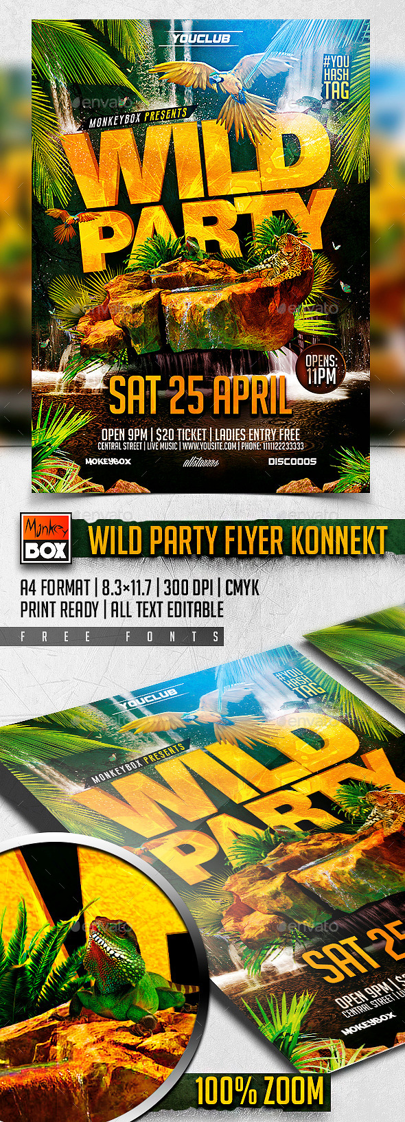 GraphicRiver Wild Party Flyer Konnekt 11170779 GraphicRiver Wild Party Flyer Konnekt 11170779