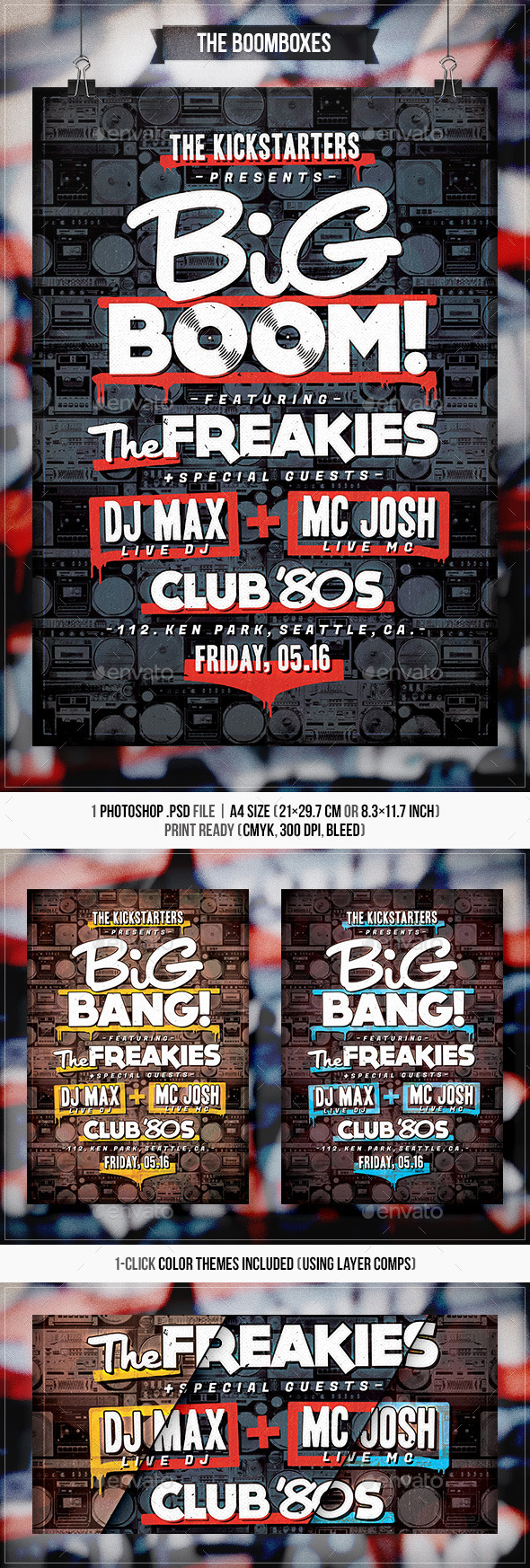GraphicRiver The Boomboxes Flyer & Poster 11171422 GraphicRiver The Boomboxes Flyer & Poster 11171422