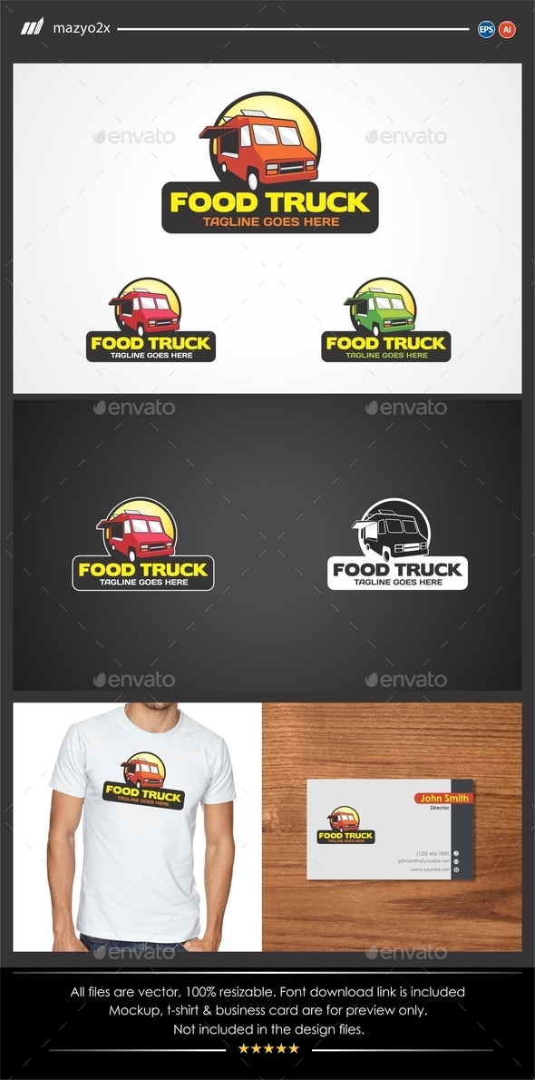 GraphicRiver Food Truck Logo 11174349 GraphicRiver Food Truck Logo 11174349
